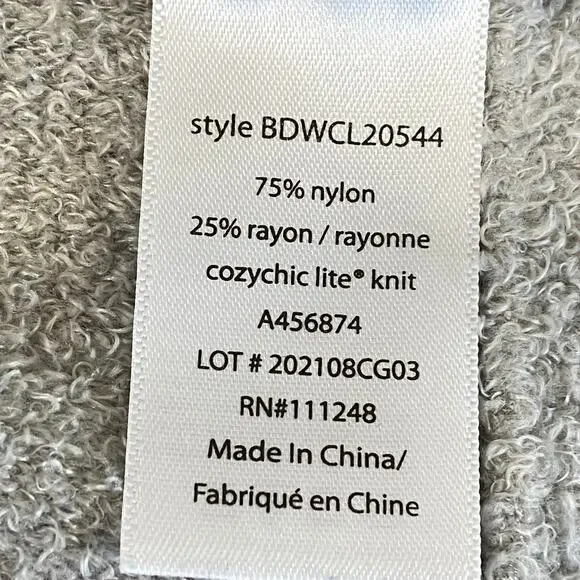 Barefoot Dreams Cozy Chick Lite Dolman Sleeves  Medium Gray - Picture 6 of 8